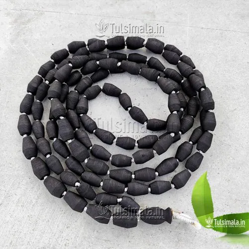 108+1 Mridangam Shape Shyama Tulsi Japa Mala 16mm Beads