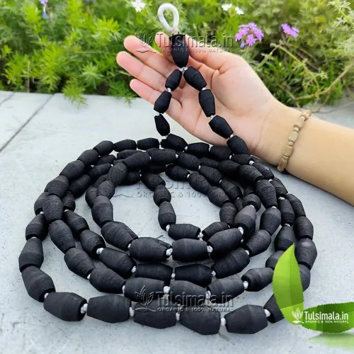 108+1 Mridangam Shape Shyama Tulsi Japa Mala 16mm Beads