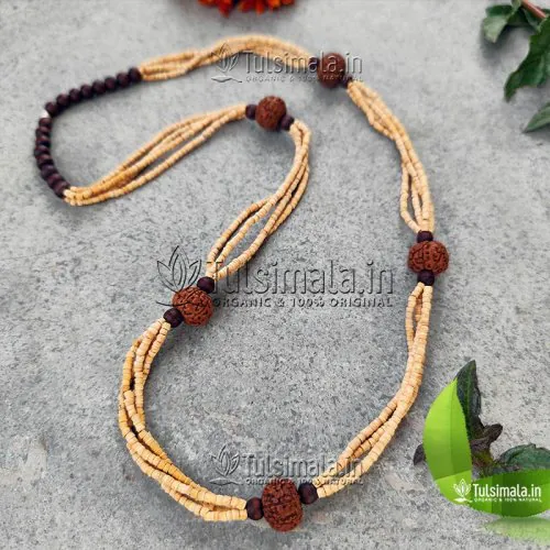 Tulsi Kanthi Mala with 7 Face Rudraksha Mala 28 Inches Length