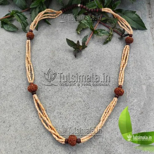 Tulsi Kanthi Mala with 7 Face Rudraksha Mala 28 Inches Length