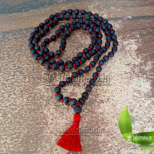 Shyama Tulsi 108+1 Beads Japa Cum Neck Mala 6mm Round Beads