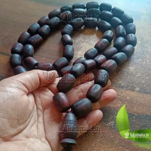 54+1 Beads Original Tulsi Handmade Beads Japa Mala 16mm Beads Size Dark Brown Colour