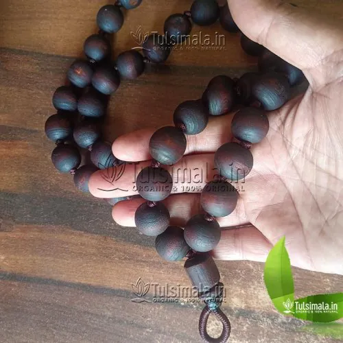 Ram Tulsi 54+1 Jpa Mala 18mm SIze Dark Brown Colour