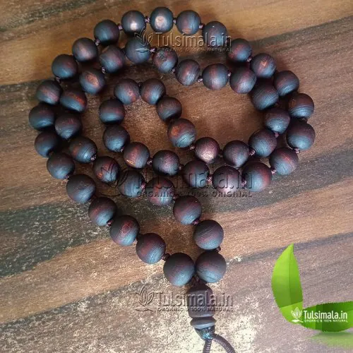 Ram Tulsi 54+1 Jpa Mala 18mm SIze Dark Brown Colour