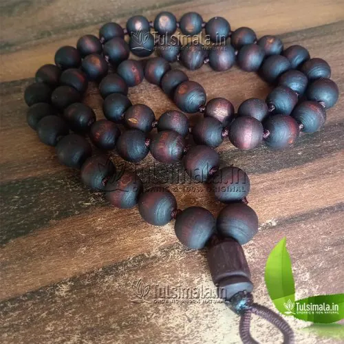 Ram Tulsi 54+1 Jpa Mala 18mm SIze Dark Brown Colour