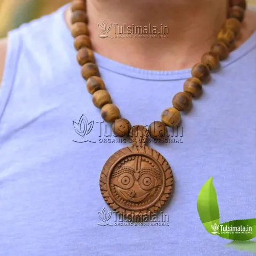 Shri Jagannatha Puri Locket with Original Tulsi Beads Mala