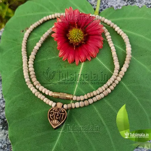 Original Tulsi Shri Radha Locket Mala for Girls, Boys, Men's, Ladies and Kids 2mm Beads Size