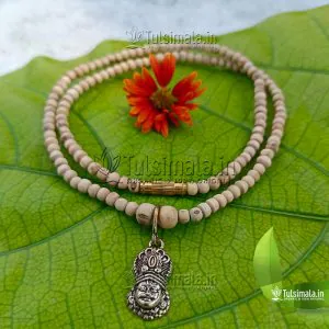 Baba Khatu Shyam Silver Pendent Original Tulsi Kanthi Mala