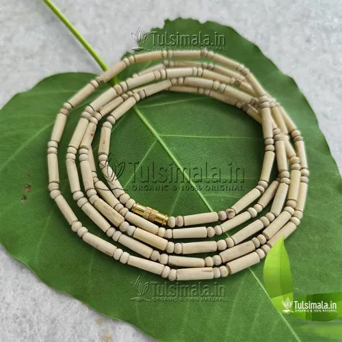 3 Round Original Tulsi Neck Mala for Devotees 2mm Barrel Beads Size