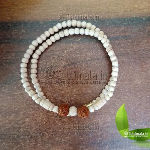 ISKCON Tulsi Kanthi Mala with Rudraksha 20 Inches Mala Length