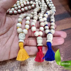 108+1 Beads Original Three Tulsi Japa Mala 10mm Bead Size With 100% Cotton Thread 3