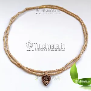 Beautiful Design Sri Radha Small Locket Tulsi Kanthi Mala 2mm Beads 33 Inches Length