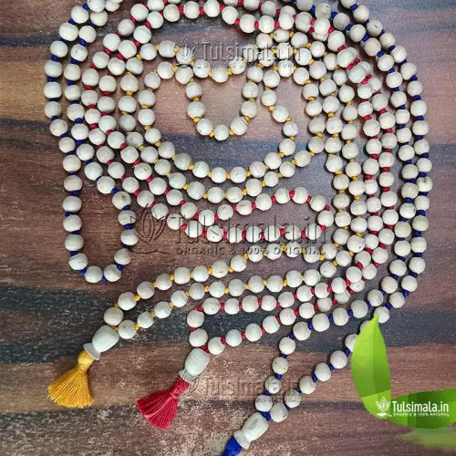 108+1 Beads Original Three Tulsi Japa Mala 10mm Bead Size With 100% Cotton Thread
