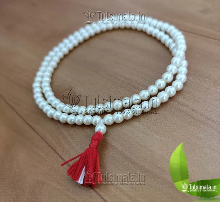 108+1 Natural Fresh Pearl Japa Mala Prayer Beads 7mm Size