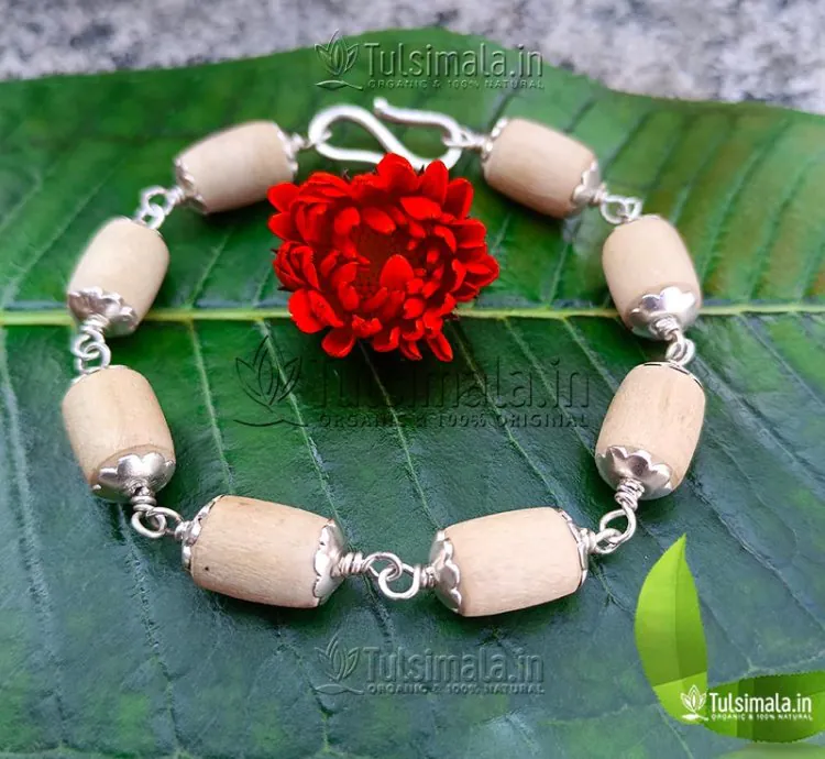 Silver Bracelet 92.5% Purity 10mm Original Tulsi Beads