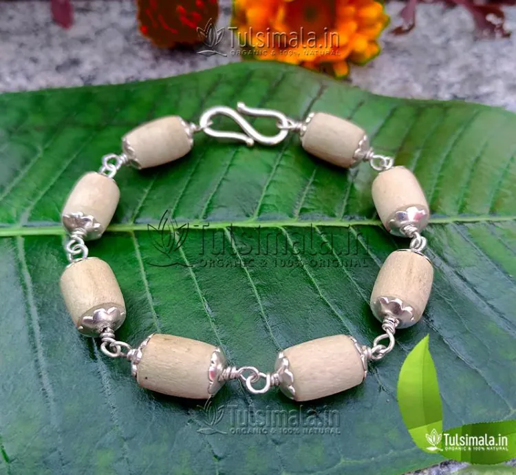 Silver Bracelet 92.5% Purity 10mm Original Tulsi Beads