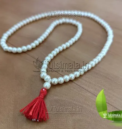 108+1 Natural Fresh Pearl Japa Mala Prayer Beads 7mm Size