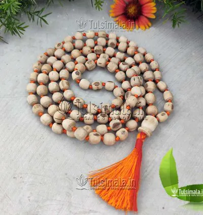 108+1 Beads Shyama Tulsi Japa Mala with Tassel 12mm Beads Size